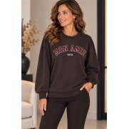 Lady Day Sweater tekst Mon Amie - Donker bruin